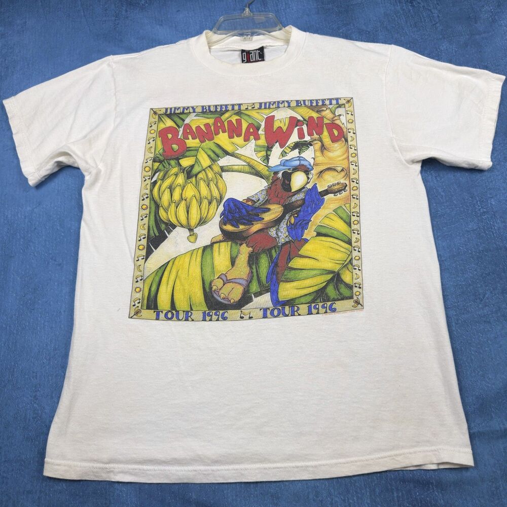 Vintage Jimmy Buffett Banana Wind Tour 1996 Tee Large Giant